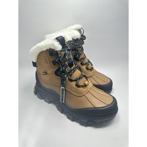UGG ADIRONDACK MERIDIAN HIKER CHESTNUT LEATHER WOMEN'S BOOTS SIZE US 7 NEW - Picture 2 of 6